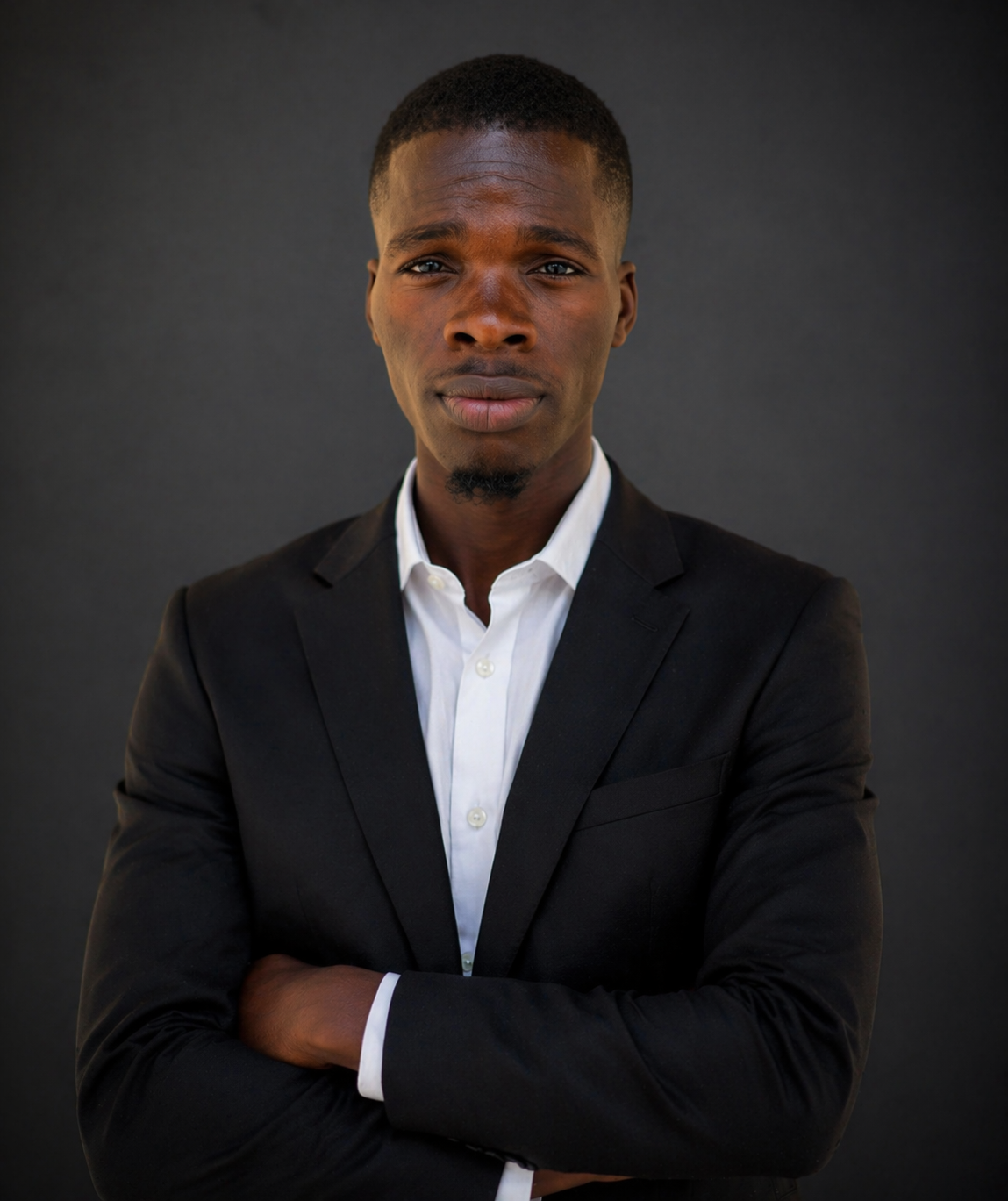 Abolaji protait picture in dark suit